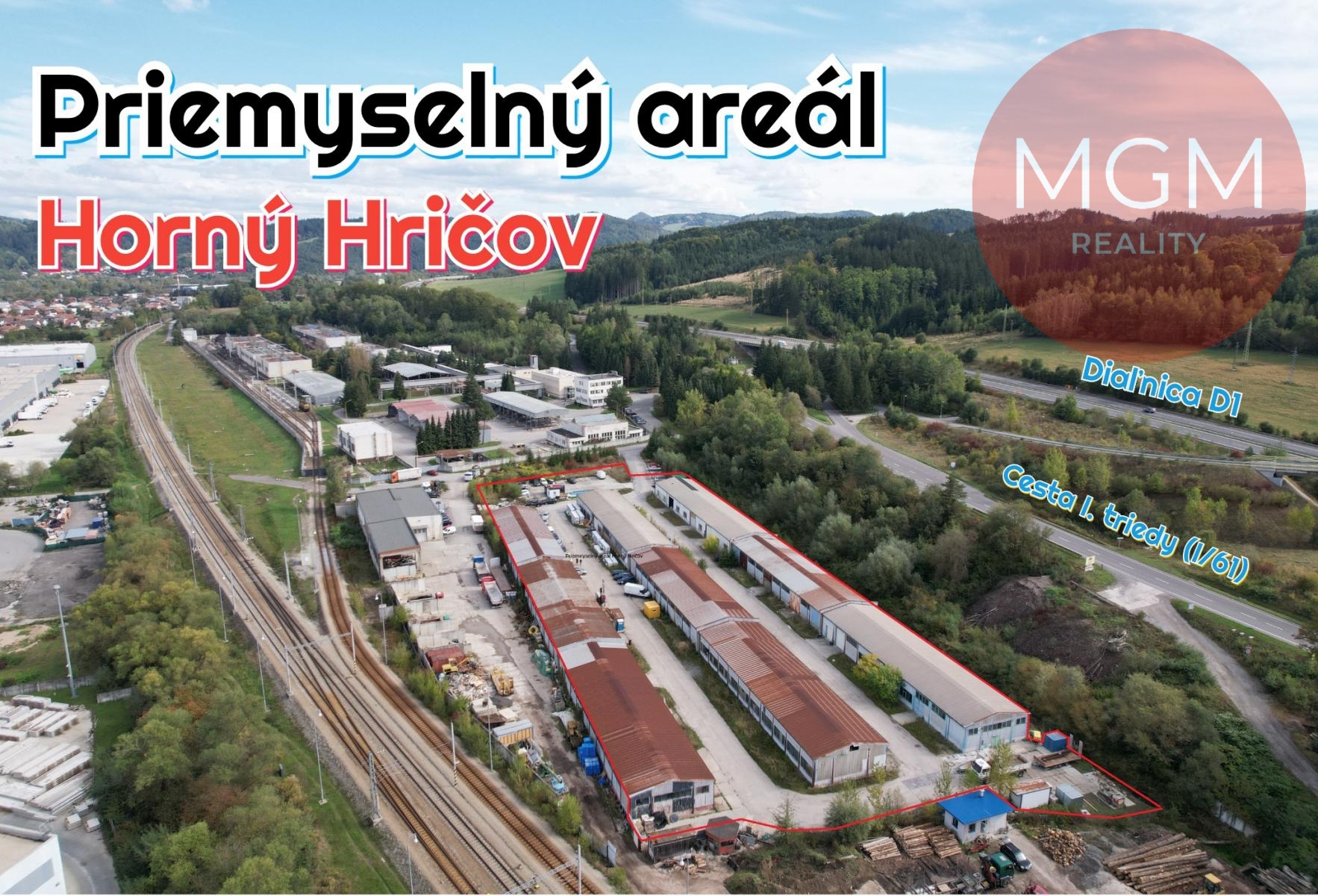 Priemyselný areál (výrobné/skladové) haly od 110 - 3000 m2 , Horný Hričov